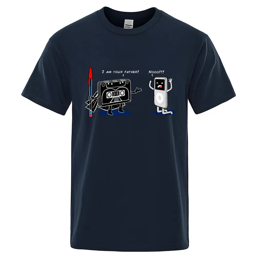 Funny Music Player Male Tops Summer Loose T-Shirt Cotton Crewneck T-Shirt Hip Hop Tee Clothes High Quality T-Shirts Man New