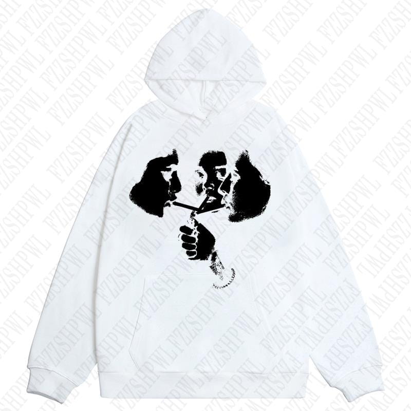 2025 hot trend 2000s men’s fashion Harajuku Gothic pattern sports hoodie retro punk hip-hop casual streetwear