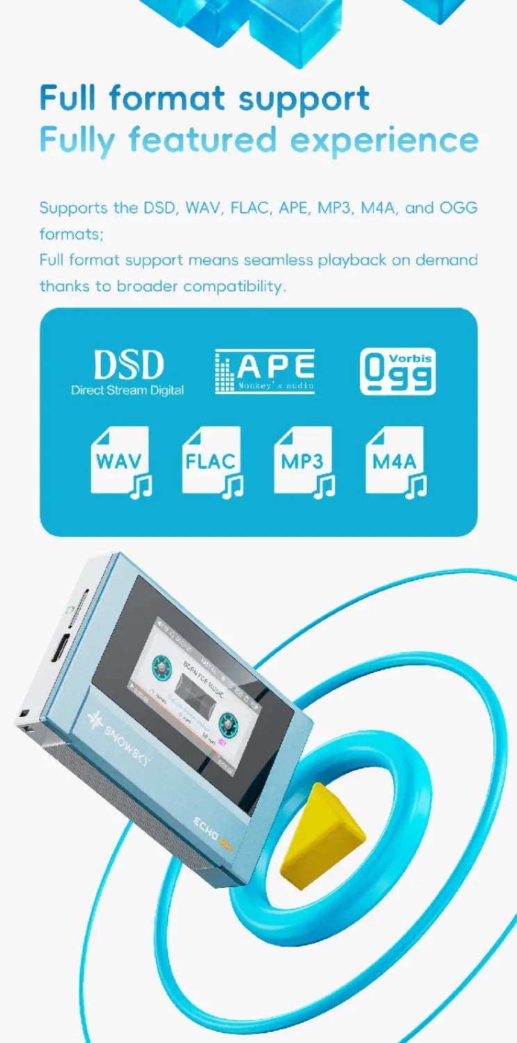 In Stock Fiio Snowsky Echo Mini Wireless Bluetooth Mp3 Walkman 8GB Custom Support Dsd Retro Portable Bluetooth Player Music Gift