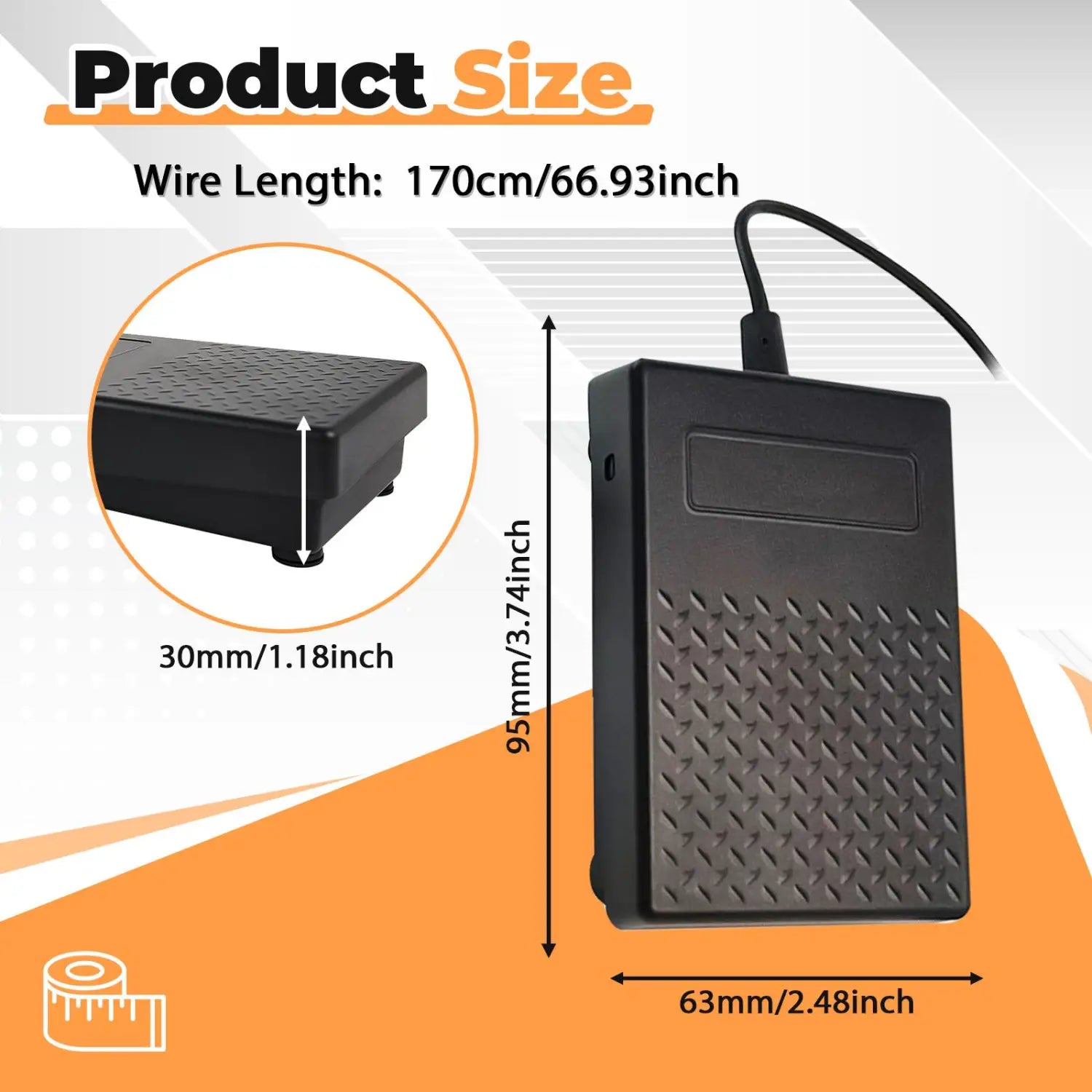 Electronic Piano Sustain Pedal Spare Parts for MIDI Keyboards, Synthesizers Sturdy Music Instrument Accessories 3.5mm Jack