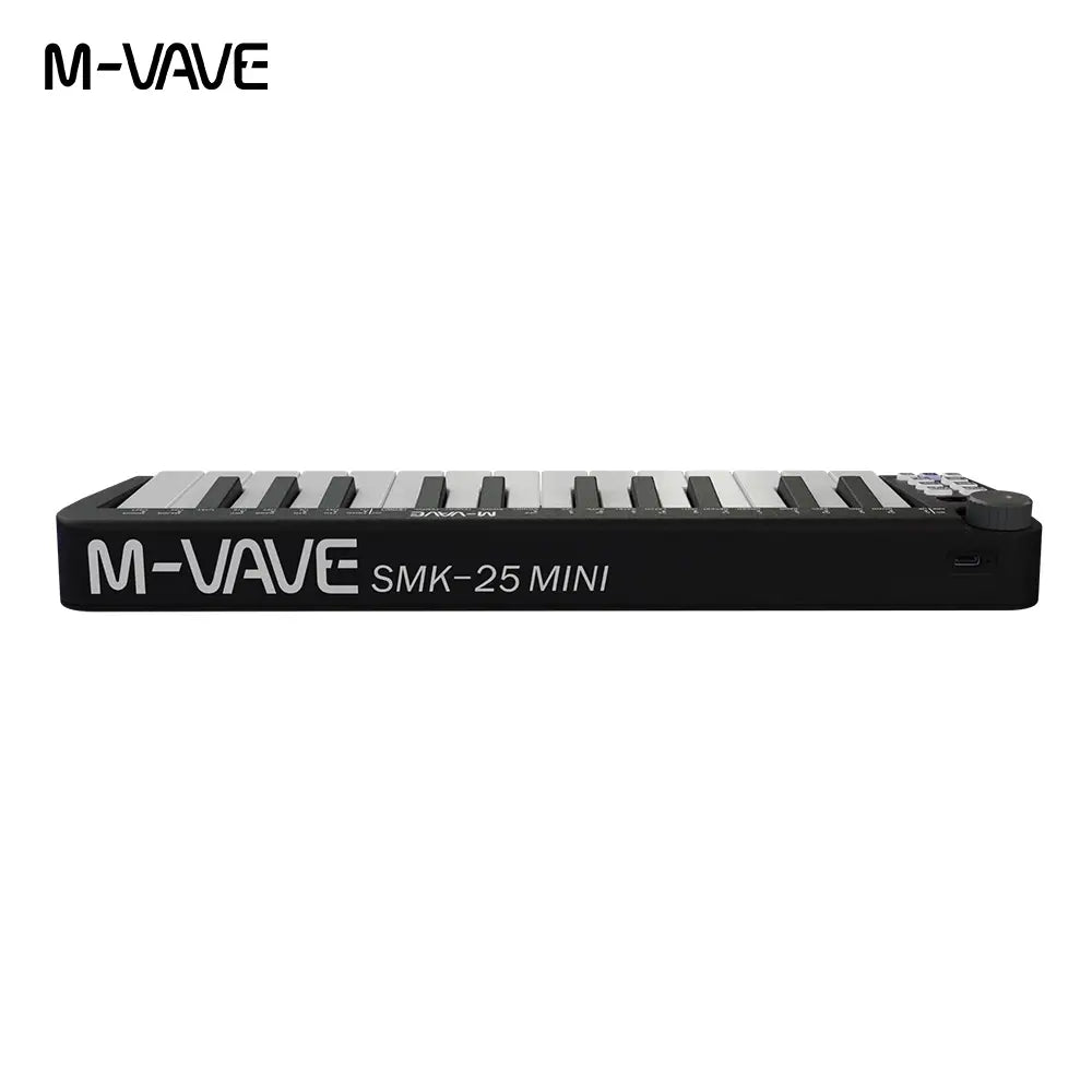 M-VAVE SMK-25mini MIDI Keyboard Rechargeable 25-Key MIDI Control Keyboard instrument Mini Portable USB Keyboard MIDI Controller
