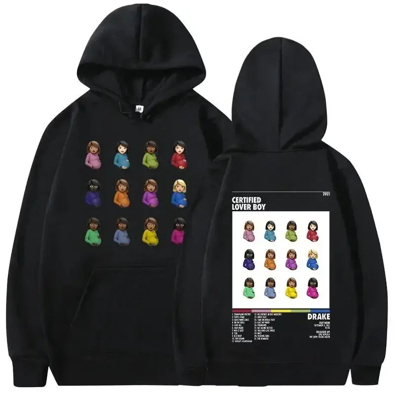 Rapper Drake Music Album Cover Graphic Hoodies Men’s Fashion Hip Hop Vintage Sweatshirts AutumnWinter Fleece Warm Pullovers Y2k