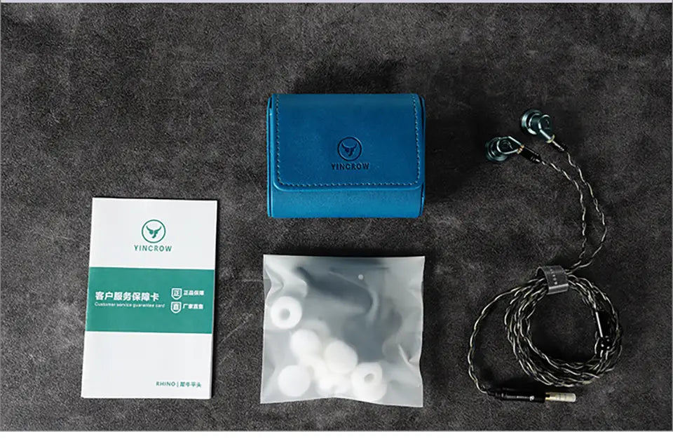 Yincrow Rhino 3.5/4.4mm HIFI Audiophile Flat-Head Earbud 14.6mm Topclass Dynamic Driver Music Earphone Detachable MMCX Cable IEM