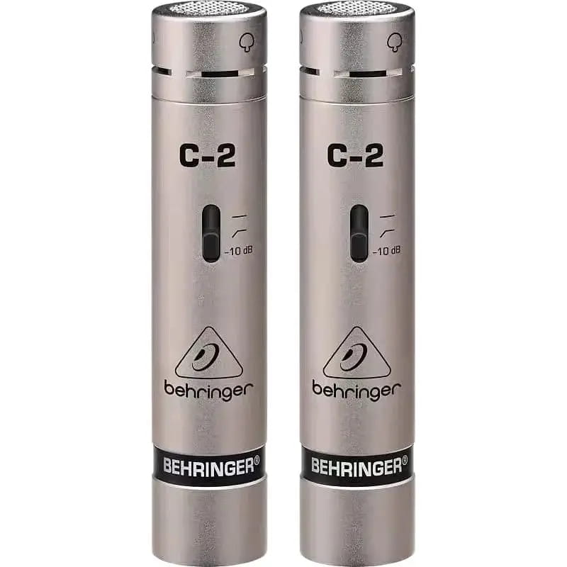 Behringer C-2 2 matched condenser microphones Cardioid pickup pattern Low-mass diaphragm for stereo studio recording