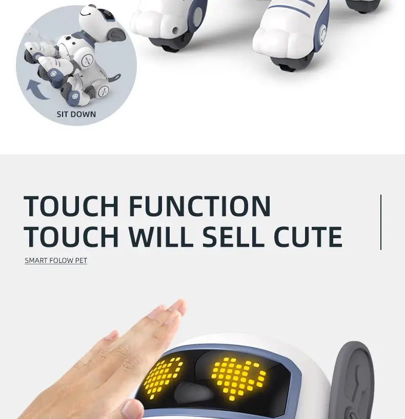 Intelligent Remote Control Robot Dog Electronic Stunt Voice Command Programmable Touch-sense Music Song Children’s Toys for Boys