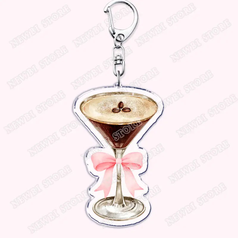 Aesthetic Coquette Pink Keychains for Womens Accessories Ribbon Hot Girl Book Club Bow Flowers Keyrings Friends Lovers Gifts