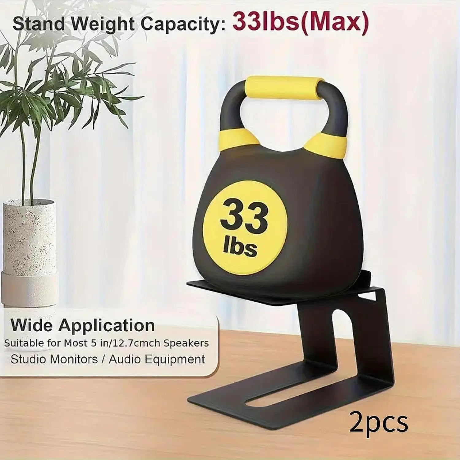 2x Desktop Speaker Stand Studio Stands for Better Audio Experience