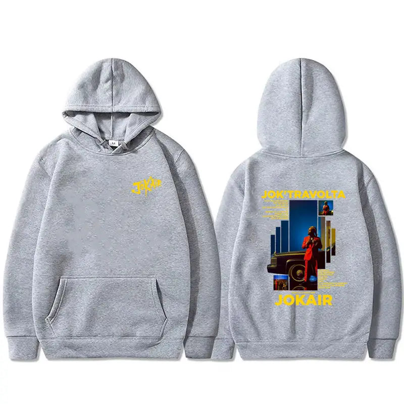 Rapper Jok’air Jok’travolta Graphic Hoodie Men Women Hip Hop Pop Music Pullover Hoodies Male Casual Cotton Vintage Sweatshirt