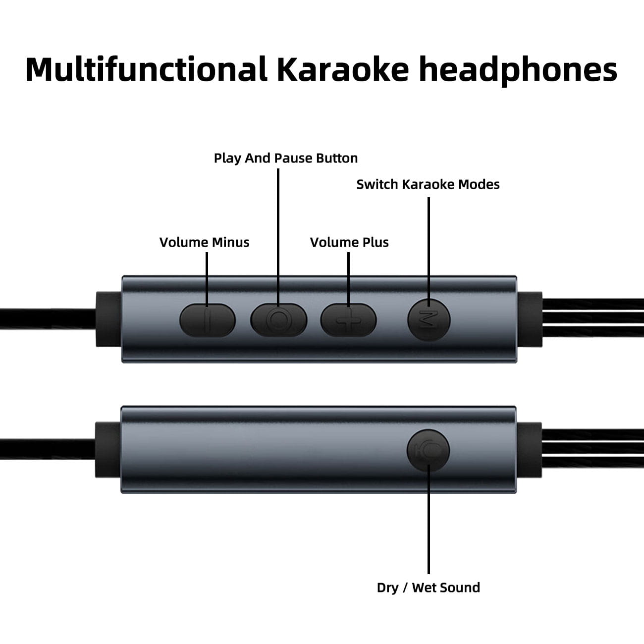 Karaoke Earphones Professional Sound Card Microphone Multi modes Real-time ear monitoring Type-C Vocal Mic Gift for Men Women