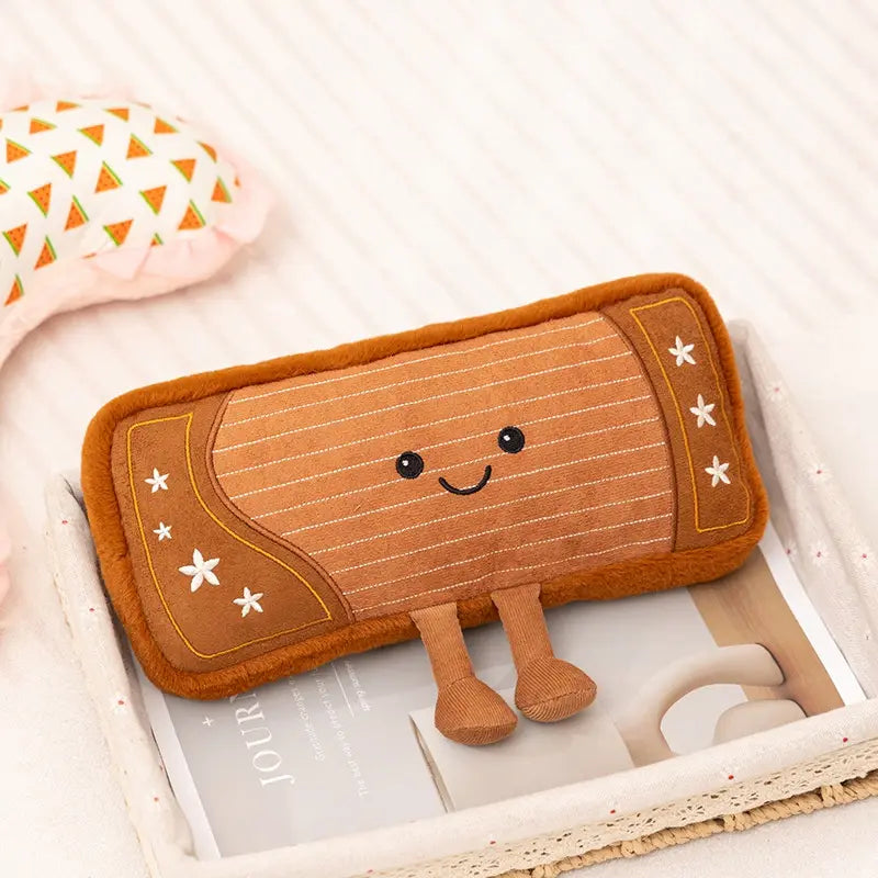 Musical Instrument Series Plush Toy Stuffed Soft Doll Cute Piano Saxophone Bass Guitar Chinese Zither Pipa Pillow Creative Gift