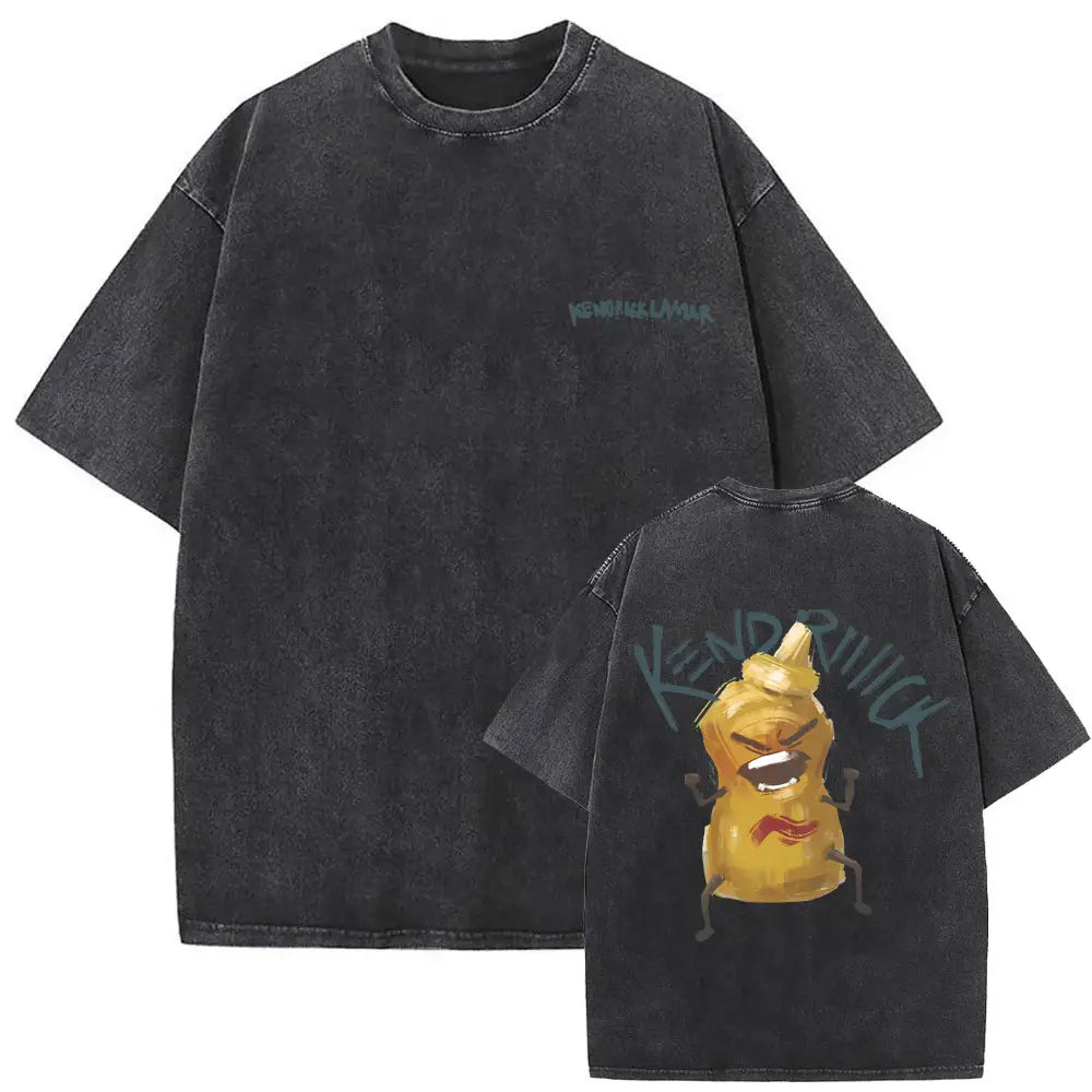Limited Rapper Kendrick Lamar They Not Like Us Washed Vintage T-shirt Summer Men Women Hip Hop Oversized Street Crewneck T Shirt