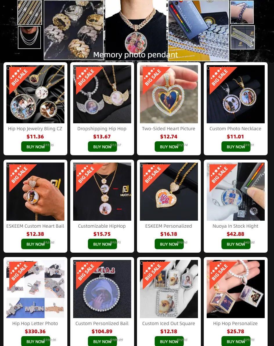 Custom Made Big Photo Medallions 18k Gold Necklace Pendant Iced Out Cuban Men Hip Hop Picture Jewelry Gift Can Free Custom Logo