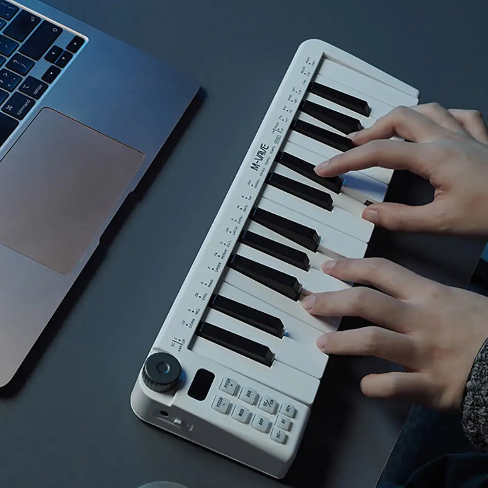 M-VAVE SMK-25 Series MIDI Pad Controller Keyboard USB Mini 25 Key 16 RGB Drum Pads 8 Knobs with Music Production Software