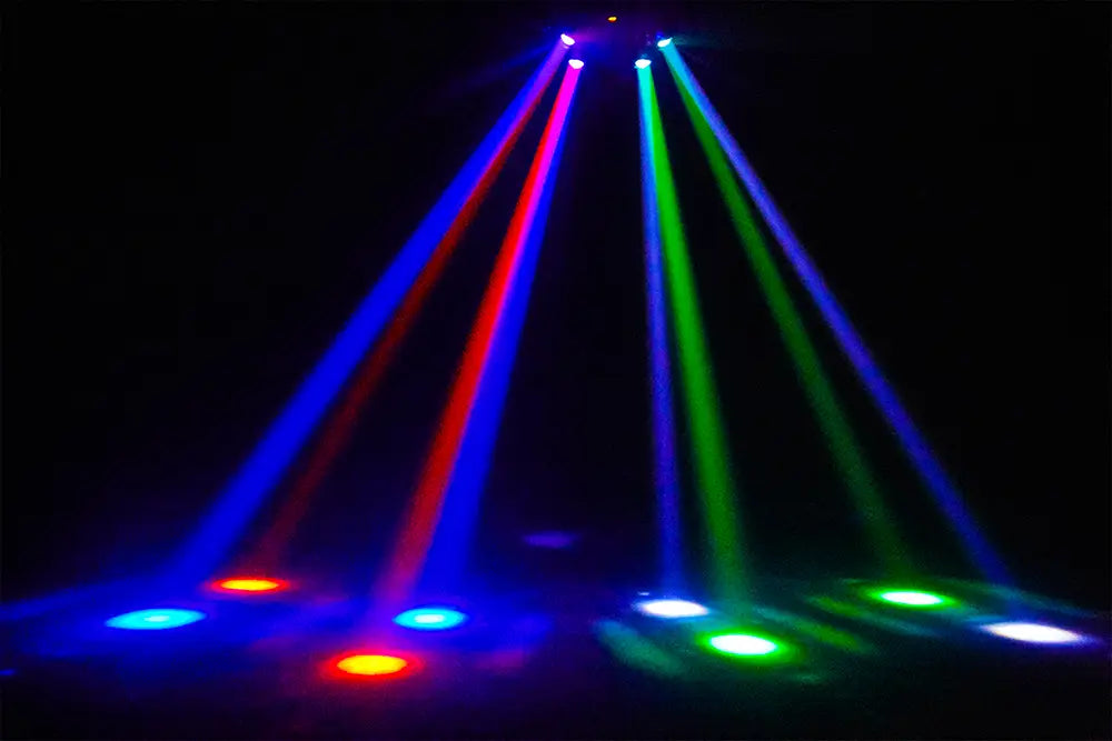 80W LED Moving Head Beam Lights Remote Control Dual-Head Disco Party RGBW DMX512 DJ Equipment Stage Lighting For Event Club Xmas