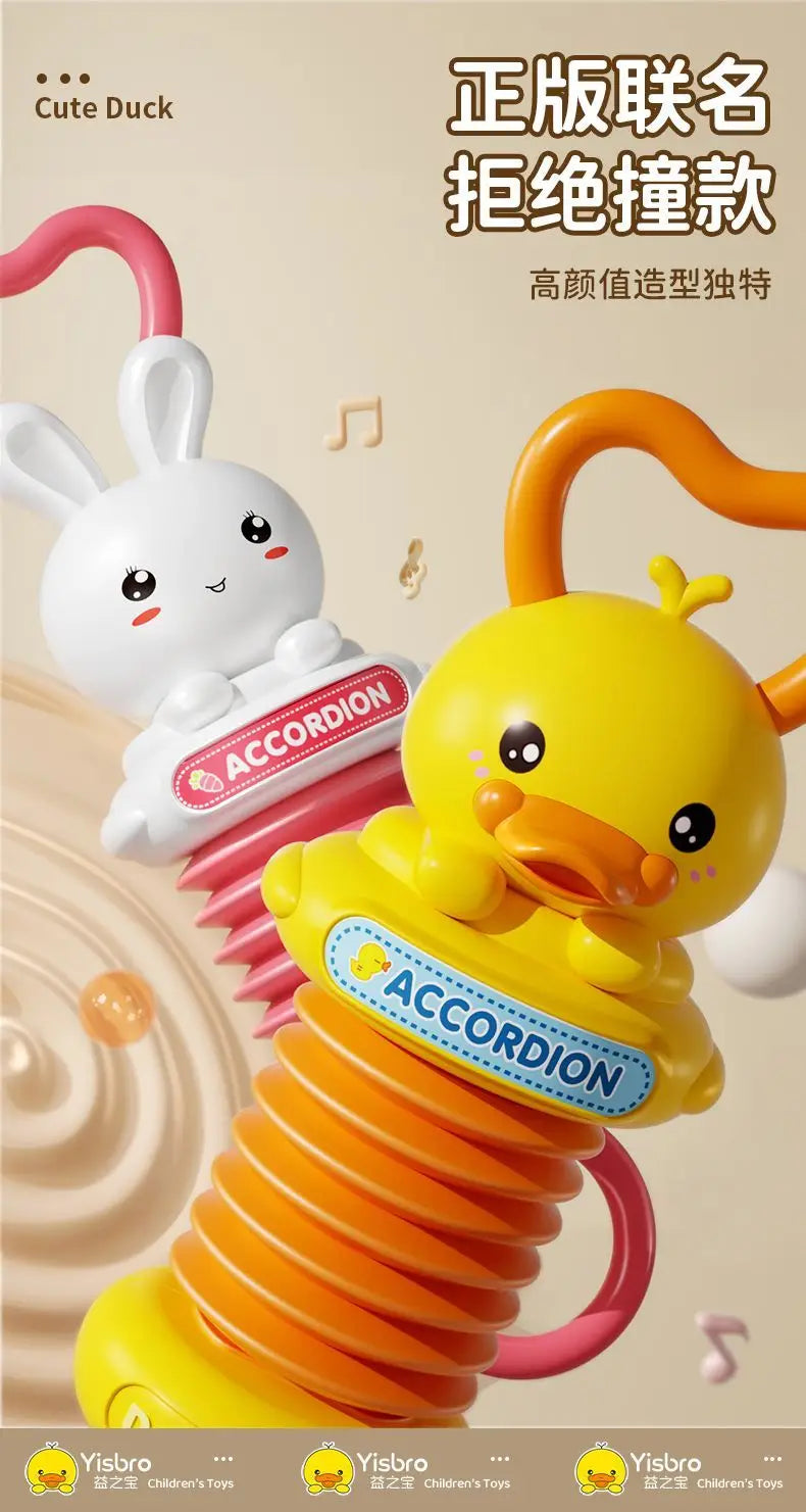 Kids Accordion Toy Mini Musical Instrument Early Educational Brain Development Portable Lightweight for Travel Birthday Gift