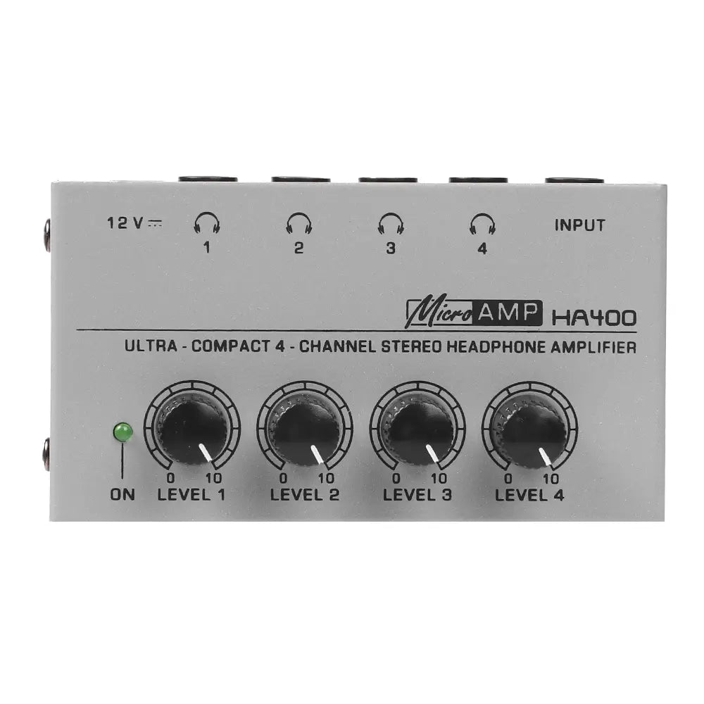 Headphone Amplifier Ultra-Compact Stereo Earphone Amplifier Audio Amplifier 4 Channels for Music 6.35MM Jack with Volume Control