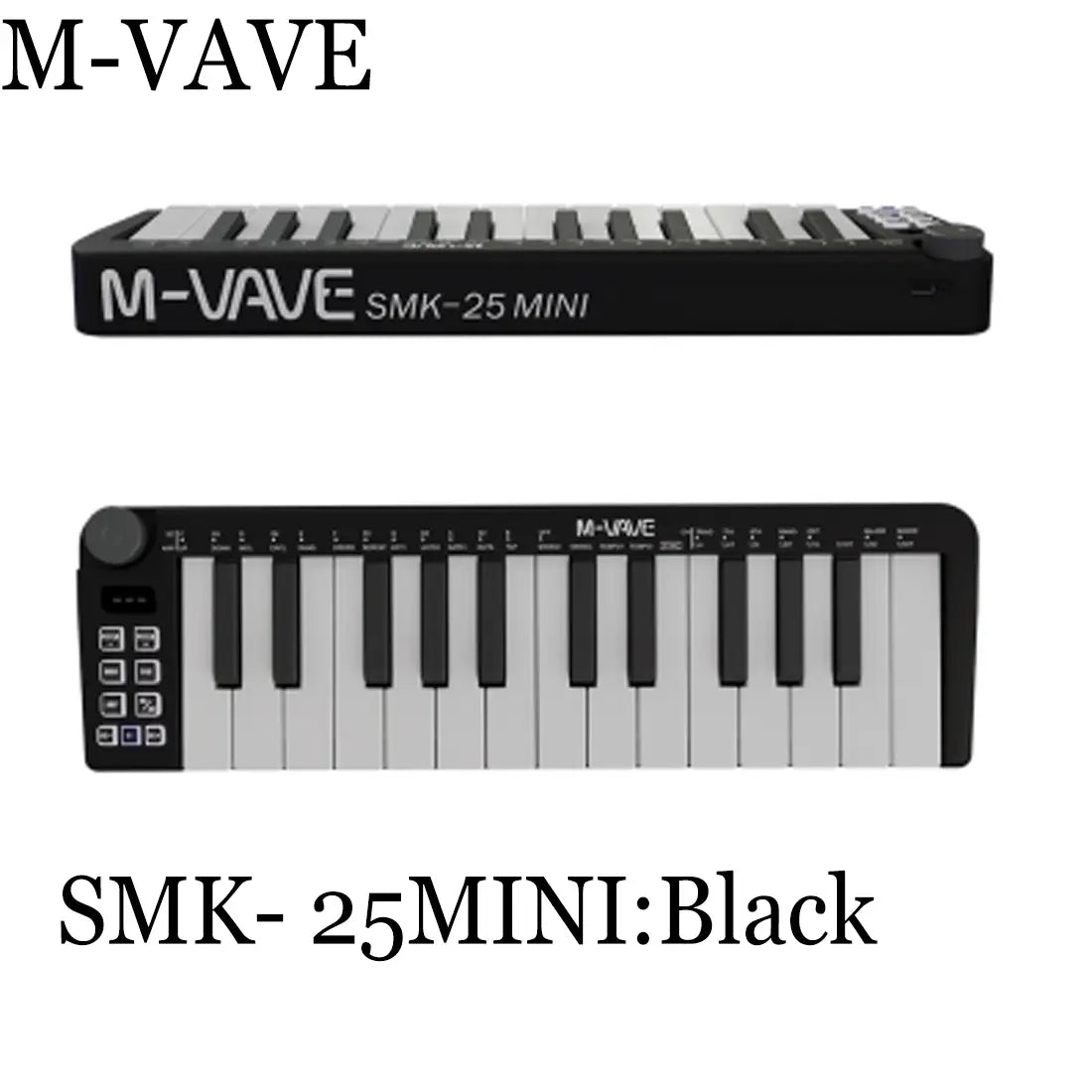 M-VAVE SMK-25 Series MIDI Pad Controller Keyboard USB Mini 25 Key 16 RGB Drum Pads 8 Knobs with Music Production Software