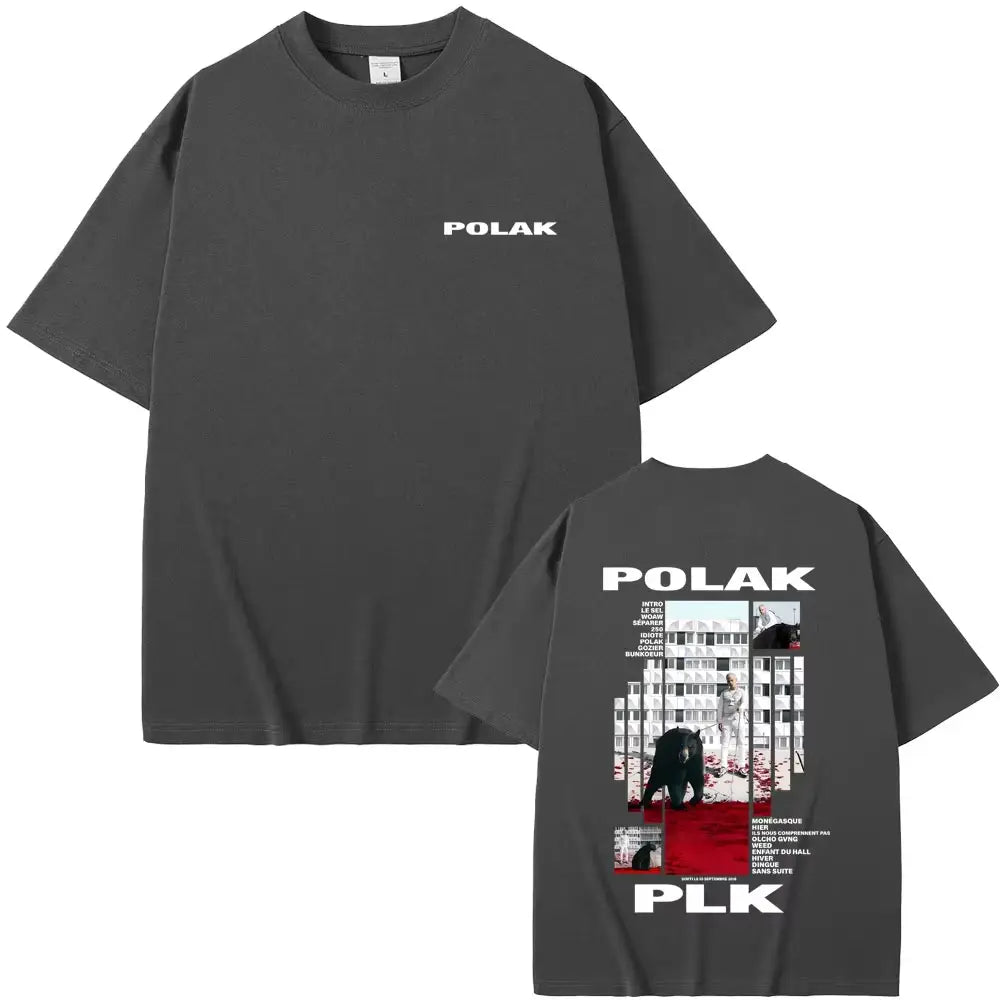 Rapper Plk Polak Graphic Cotton T-shirt Men Women Hip Hop Fashion Pop Music T-shirts Men’s Casual Vintage T Shirts Streetwear