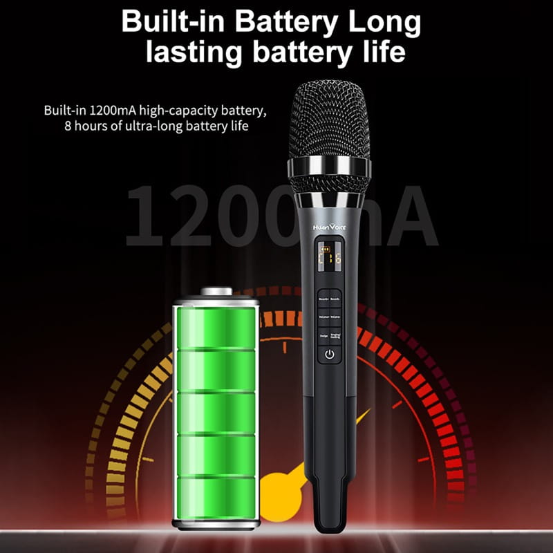 Handheld Microphone with Sound Card Effects All-in-One Noise-Canceling Mic Reverb Connecting Cell Phone for Equipment Live