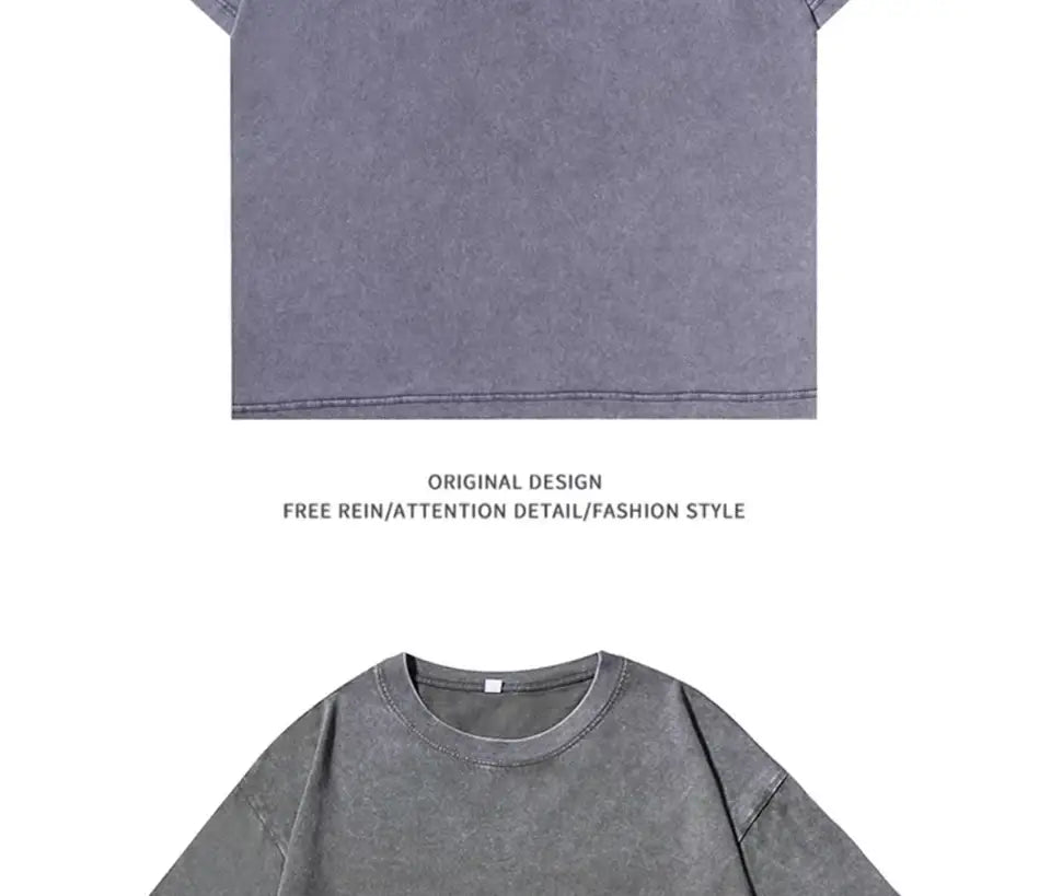 Hip Hop t shirt Men fashion Cotton Harajuku Multicolors Oversized Washed T-shirt women Unisex Summer Retro Short Sleeve Tee top