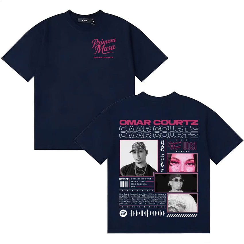 Hip Hop Rapper Omar Courtz Primera Musa ousi Y2K Crewneck T-shirts Mens Womens T Shirts Summer loose Oversized comfort T-shirt