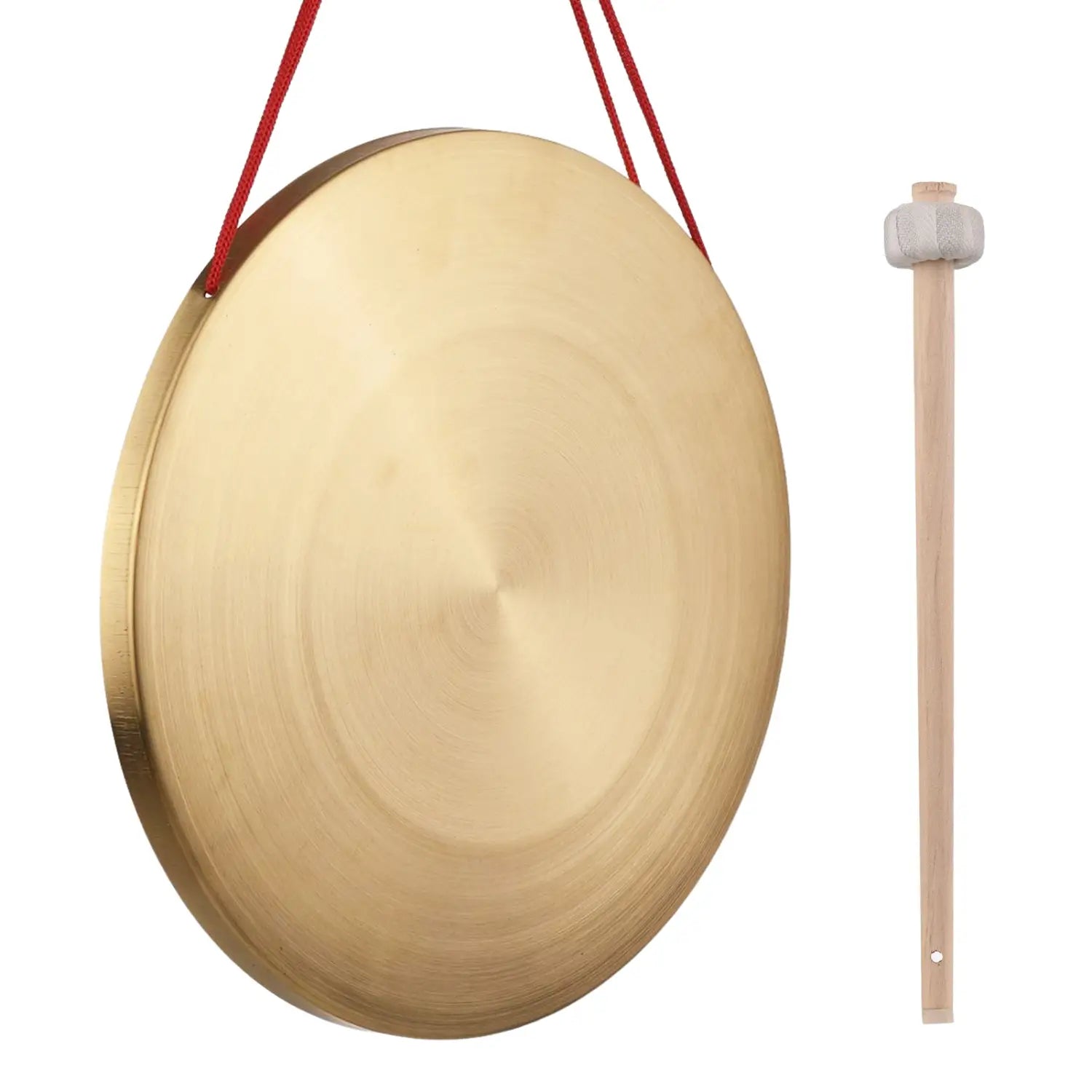 22 / 30 cm Hand Gong Cymbals Brass Copper Gong Chapel Opera Percussion Instrument with Round Play Hammer