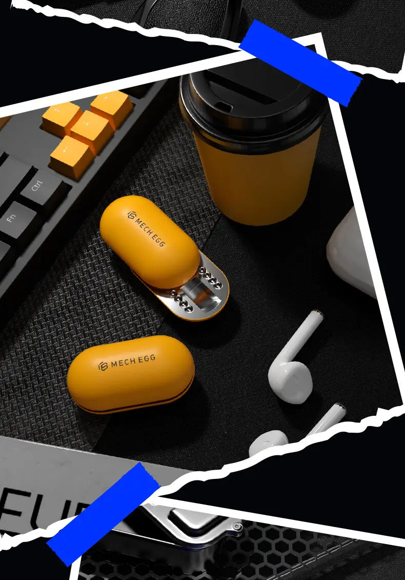 Metal Fidget Slider Toy EDC Pocket Stress Relief Gadget Mechanical Egg Anxiety Relief Cool Desk Toy for Adults/Kid Gift for ADHD