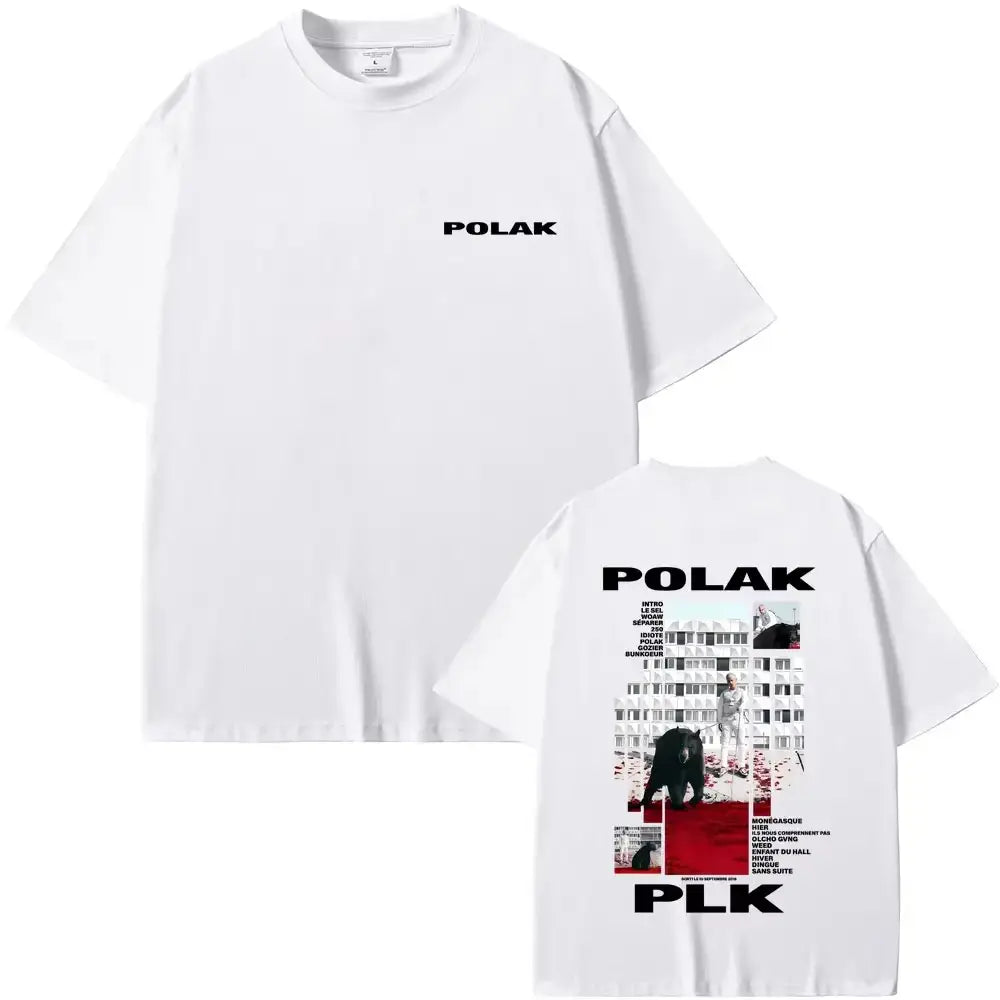 Rapper Plk Polak Graphic T-shirt Men Women Hip Hop Fashion Pop Music T-shirts Men’s Casual Vintage T Shirts Streetwear