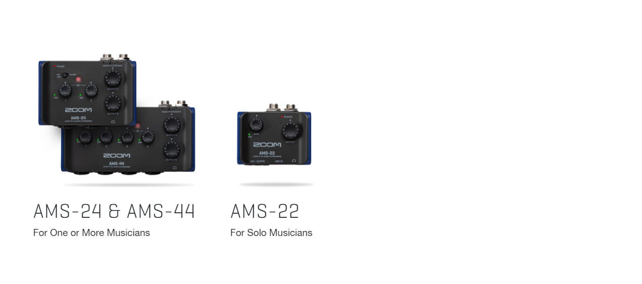 ZOOM AMS-24 USB Audio Interface for Musicians & Podcasters with 2 Inputs 4 Outputs for Recording and Streaming on PC Mac iOS
