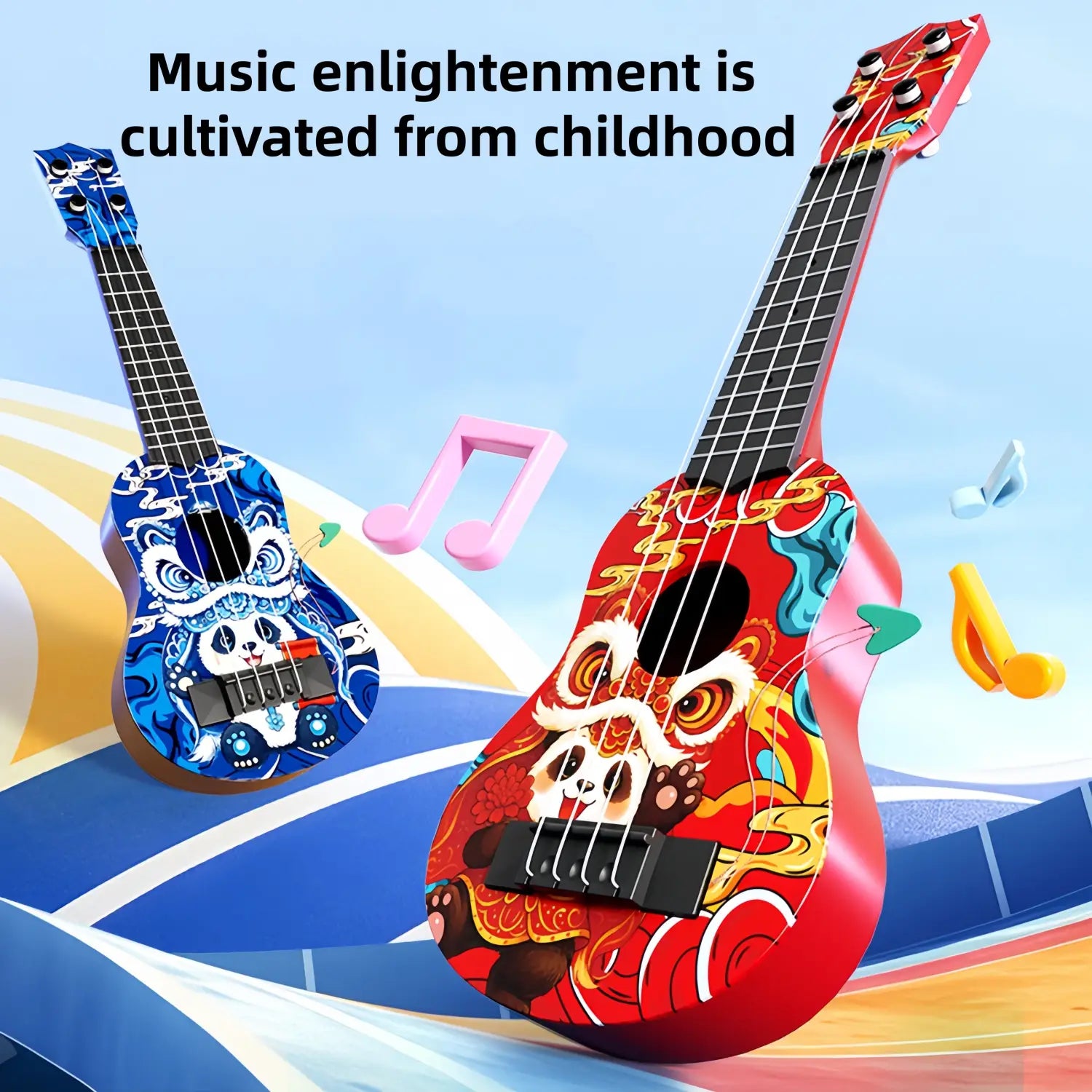 Newly Launched Strumming Ukulele Beginner-Friendly Toy Guitar Instrument for Kids New Year’s Gift for Children