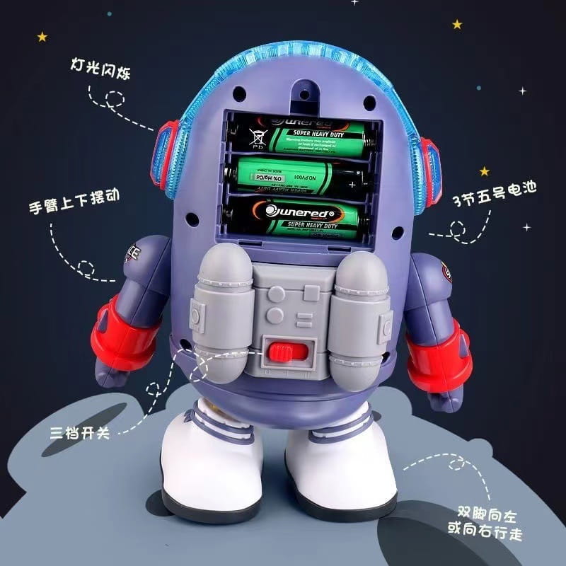 Cartoon Space Duck Dancing Astronaut Electric Dancing Colorful Flashing And Sound Musical Interactive Educational Toys Kids Gift