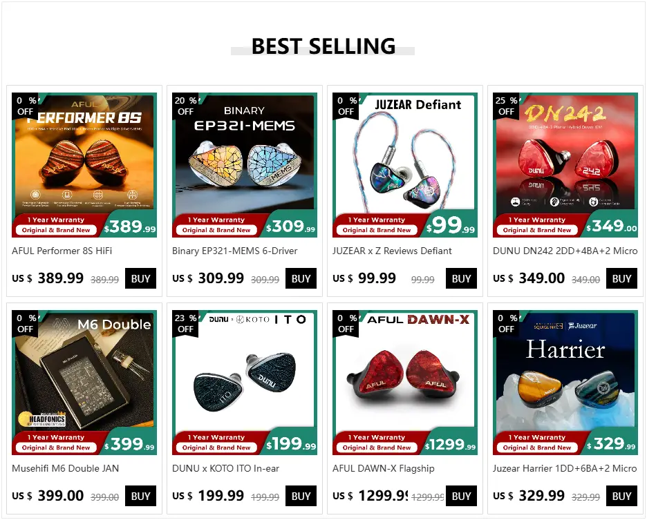 HiFiGo DUNU x Gizaudio DaVinci 2DD + 4BA Hybrid In-ear Monitor Earphones with 3.5mm + 4.4mm Swappable Termination Plugs Cable