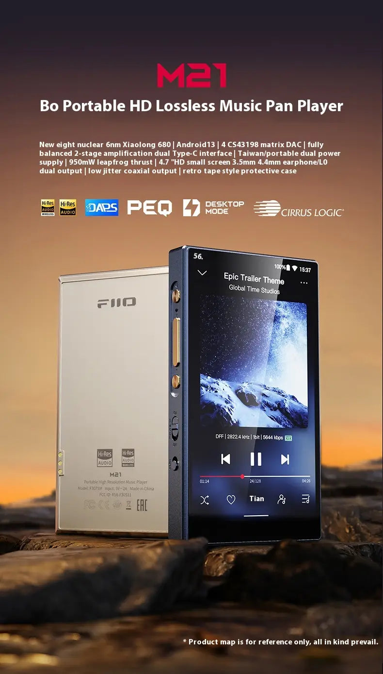 NEW Fiio M21 Portable MP3 Player Hi-Res HIFI High Sound Quality Music Player Long Battery Life support Bluetooth WiFi Customize