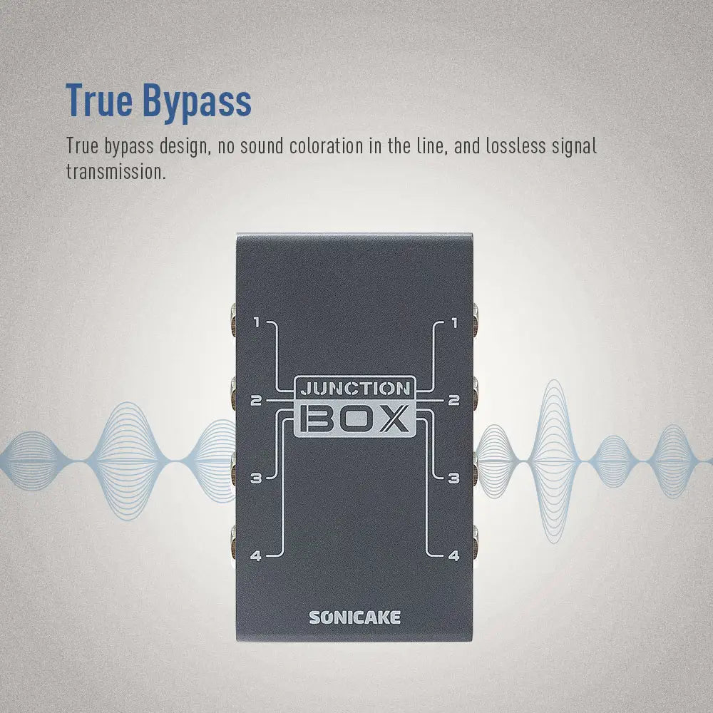 SONICAKE Junction Box Stereo 4-channels Control System Organization LINE for Guitar Bass Pedal Music Instruments