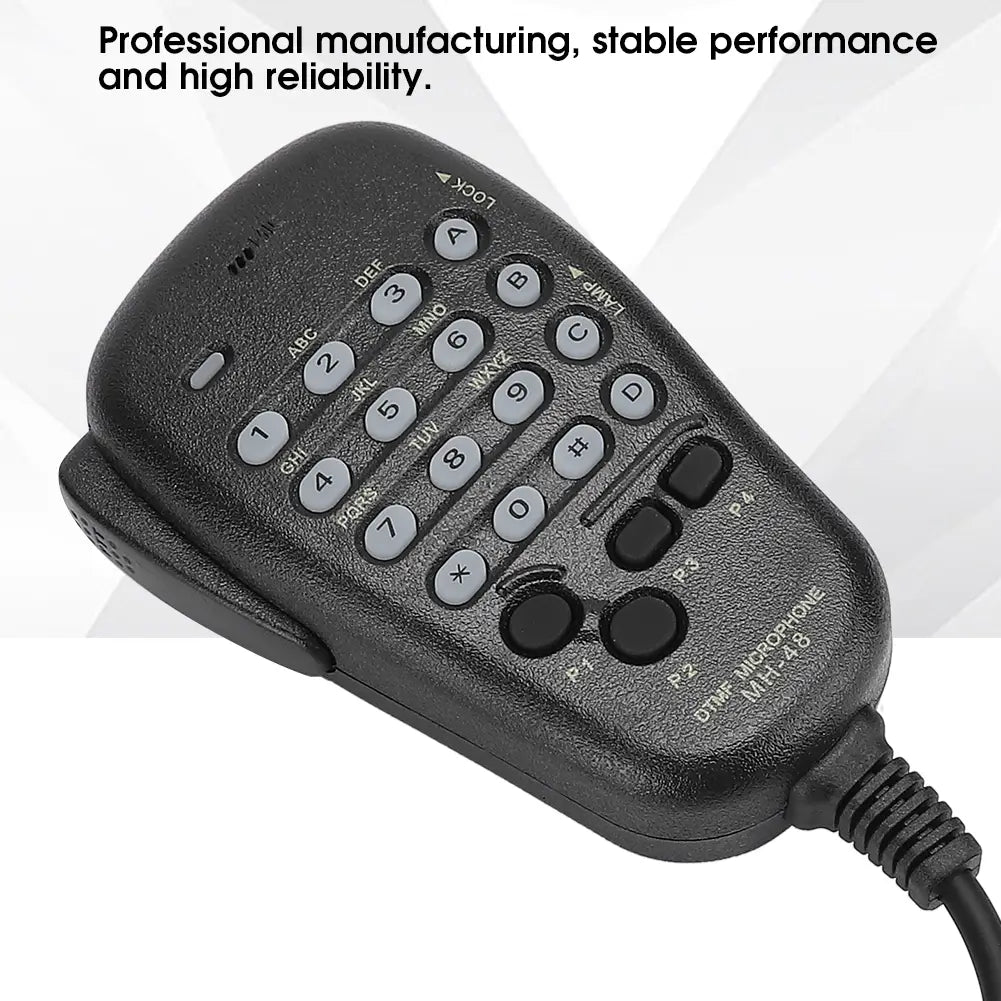 MH-48 DTMF 6PIN Handheld Microphone Hand MIC Equipment Compatible for Yaesu Radio Station Hand Microphone
