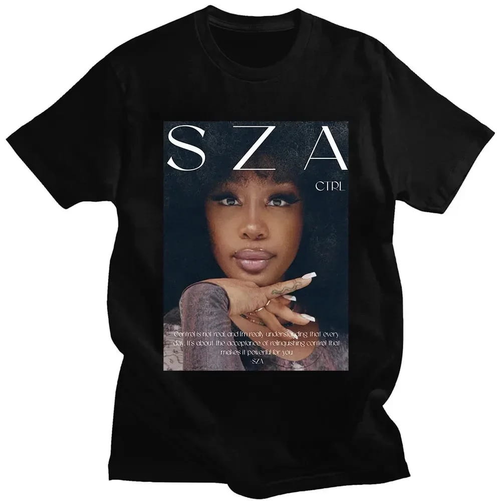 Rapper SZA CTRL X SOS Album Print T Shirt Women Vintage Punk Hip Hop Harajuku Girl’s TShirt Fashion Casual T-Shirt Female Top