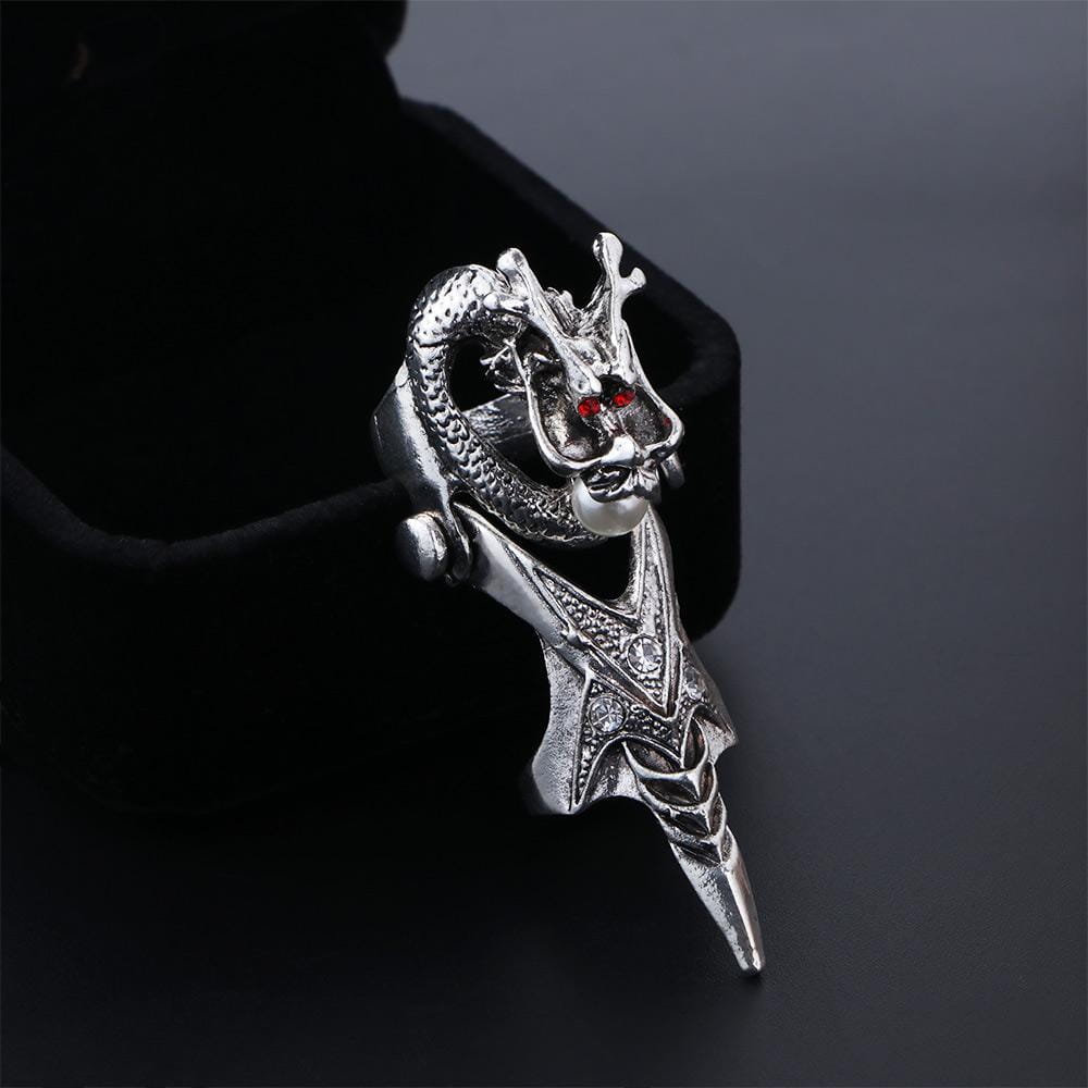 Hip Hop Punk Adjustable Finger Ring Skull Claw Ring Male Female Korean Style Ring Dragon Ring Knuckle Ring Fashion Jewelry