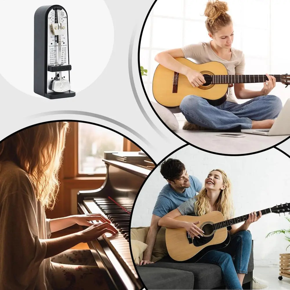 Guitar Piano Metronome Adjustable Musical Instrument Mechanical Metronome Practicing Performing Musical Instrument Aid