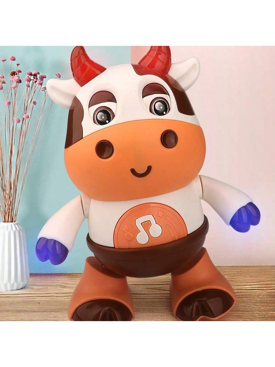 Baby Dancing Cow Toy - Electric Music Plush Cow with Funny Songs and Moves Baby Interactive Baby Toys Cute Toddler Christmas G