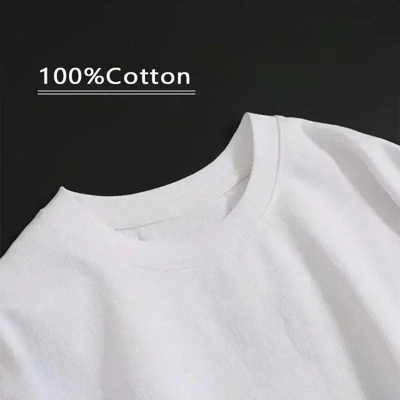 2026 Summer Men’s Hip Hop Letter Printed Casual 100% Cotton Round Neck T-shirt Neutral Street Cool Soft Breathable Short Sleeve