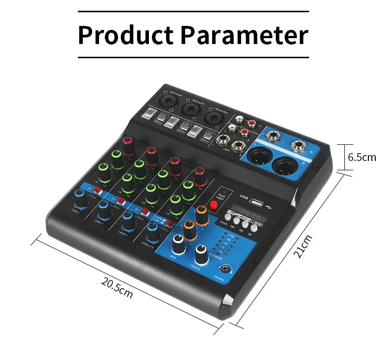 5 - Way Computer Recording Free Drive Sound Card Mixing Console Mixer Audio Professional Pro Audio Equipment Interface Processor