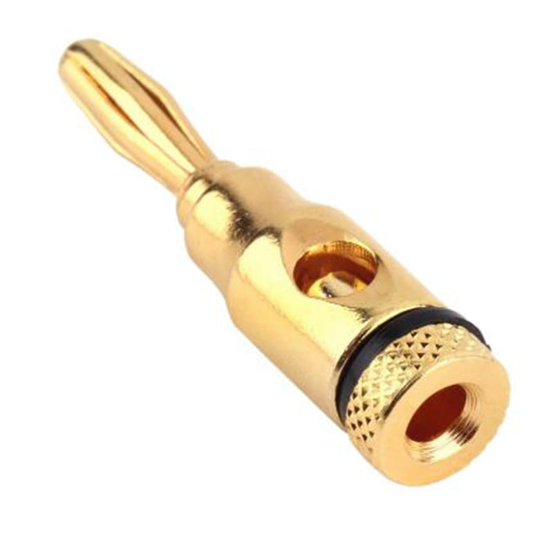 12pcs 24k Gold-Plated Musical Cable Wire Banana Plug Audio Speaker Connector Plated Pin