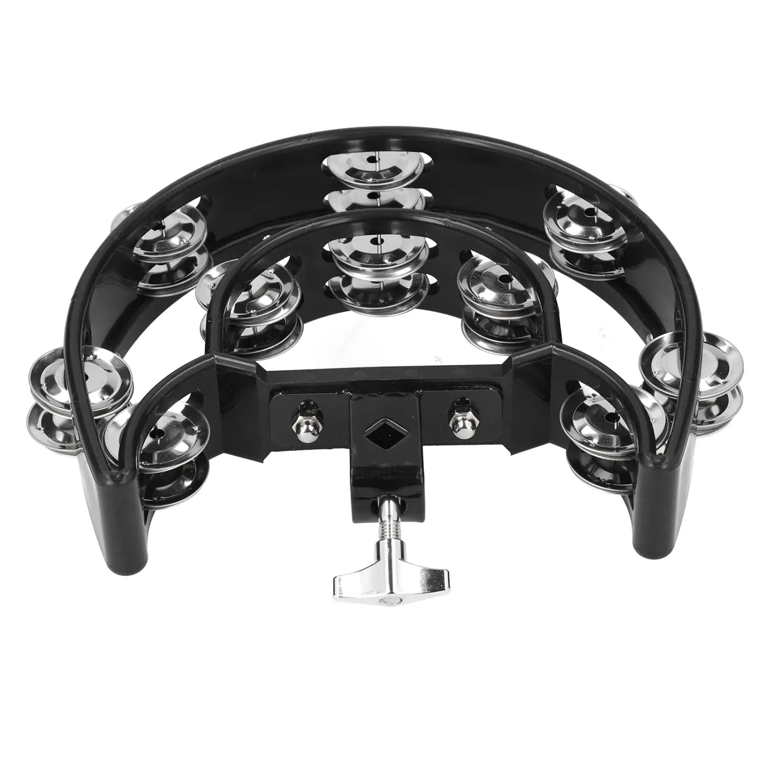 Hi Hat Tambourine Drum Set Multifunctional Hand Bell Rattle Loose Double Row Bells KTV Musical Instrument