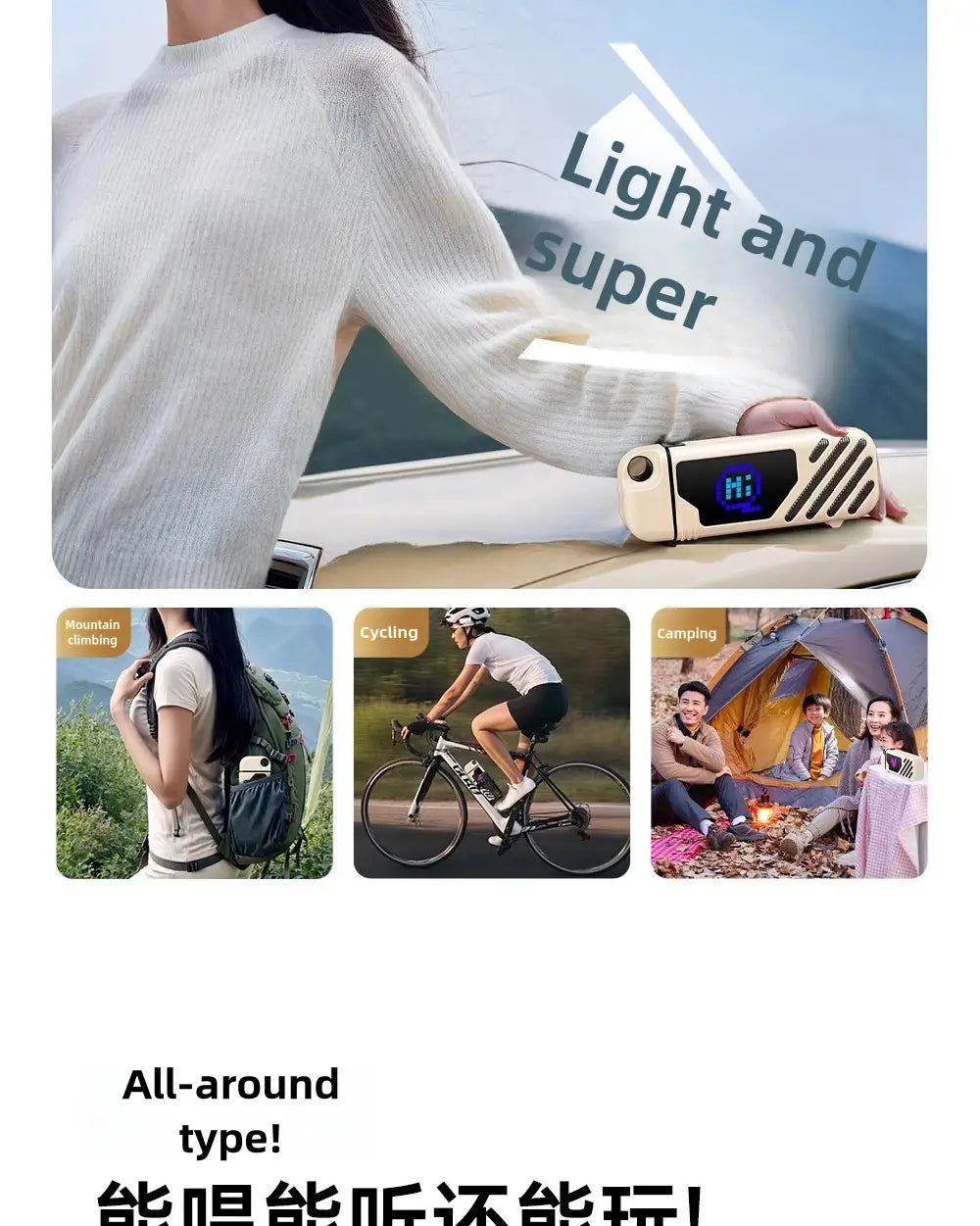 Kinglucky K18 pro Portable Karaoke Party Speaker with Wireless Microphone Bluetooth 5.0 Speakers Big Powerful Sound