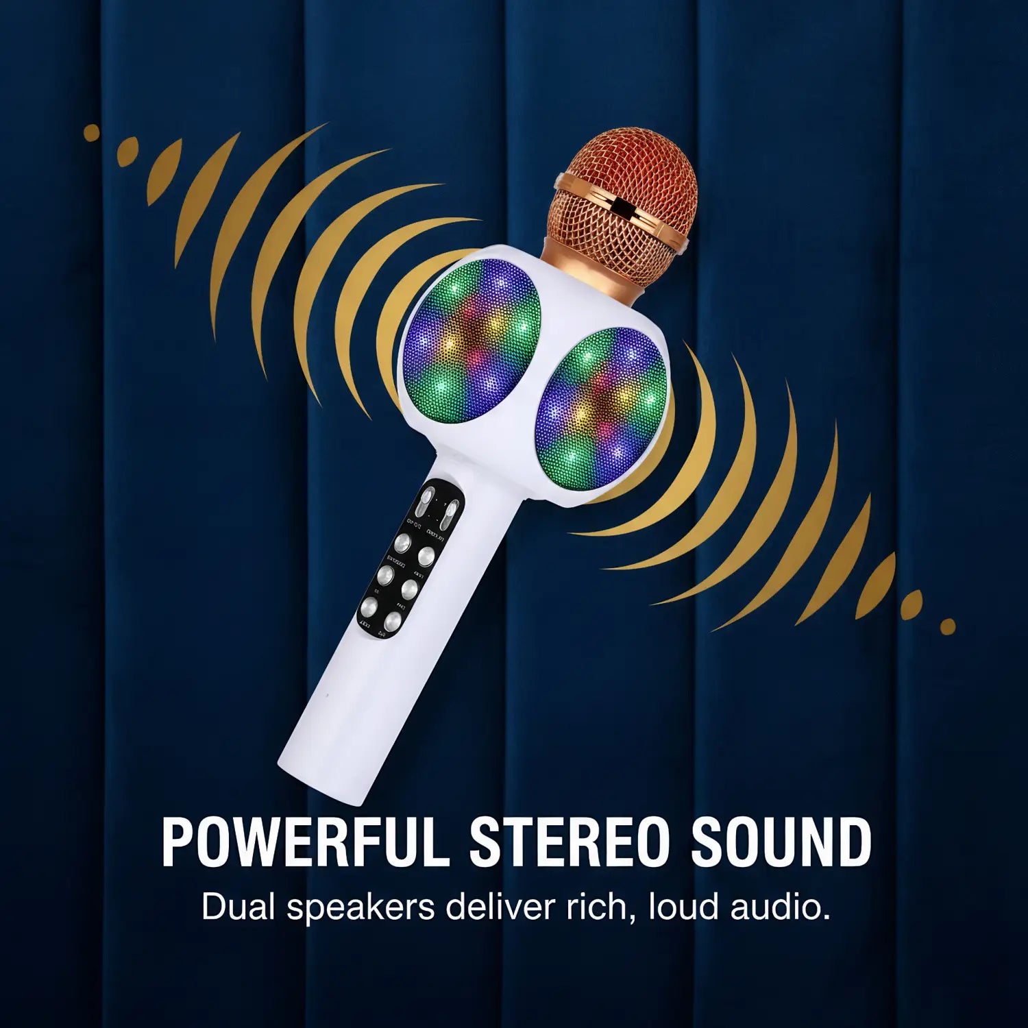 Karaoke Machine Microphone Wireless Bluetooth Speaker with Magic Voice Changer Colorful LED Lights Toy Gift for Girls Boys