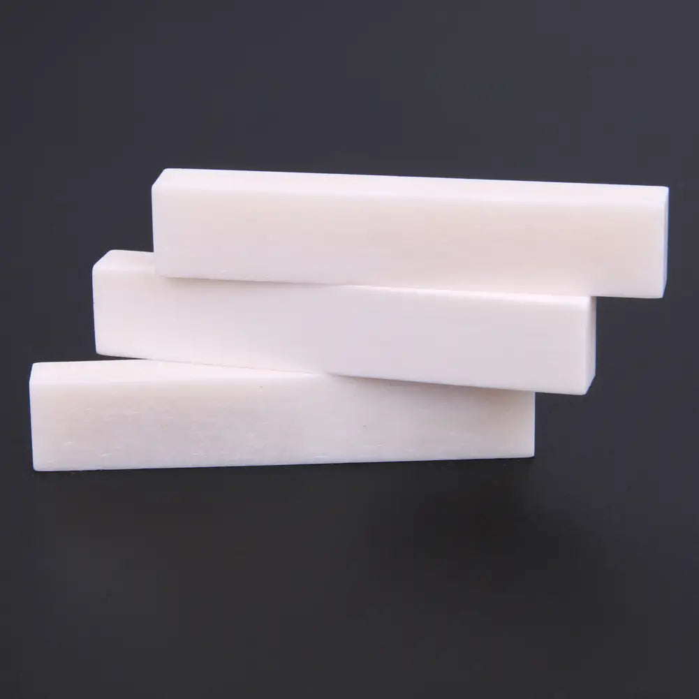 10pcs Guitar Blank Bone Nut Professional Buffalo Bone Guitar Bridge Nuts Replacement Lightweight Durable Musical Instrument Part