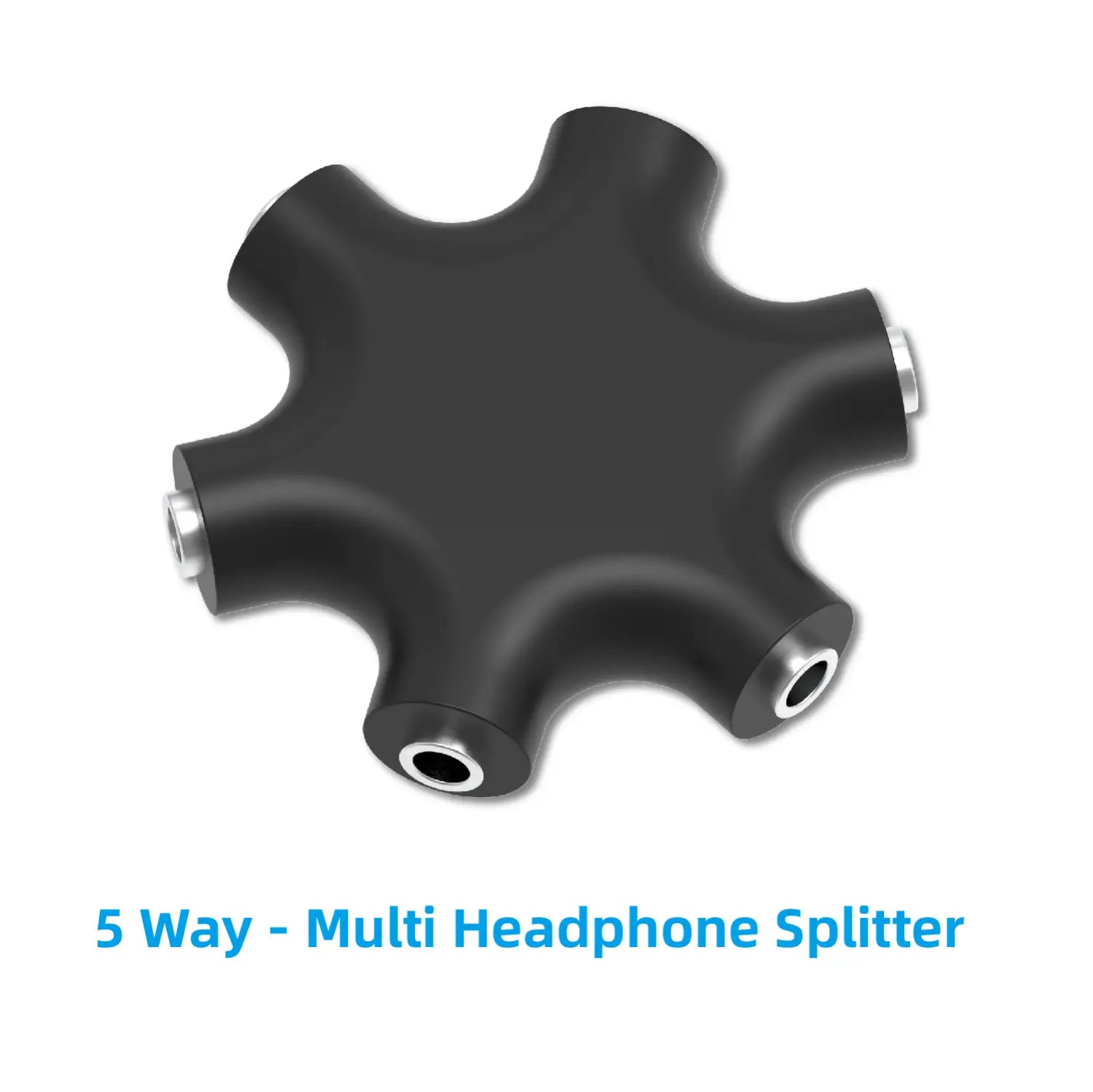 5-Way Multi Headphone Splitter 3.5mm Audio Stereo Splitter Cable 1 Male to 5 Port Female 3.5mm Jack Aux Music Soun Output Cables