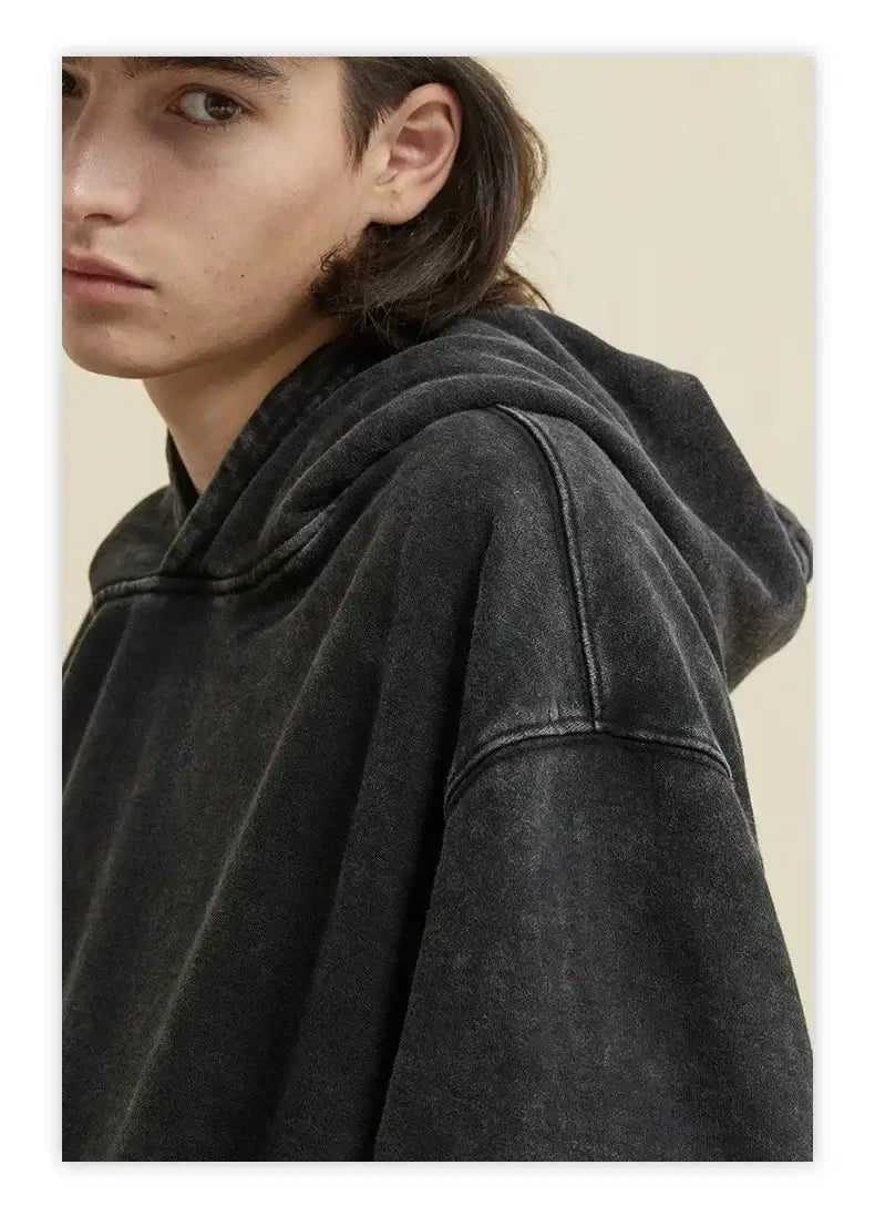 Y2K Washed Hoodies Vintage Cotton Women Men Skull Cross Print Hooded Sweatshirts Oversize Hip Hop Male Pullover Winter Clothes