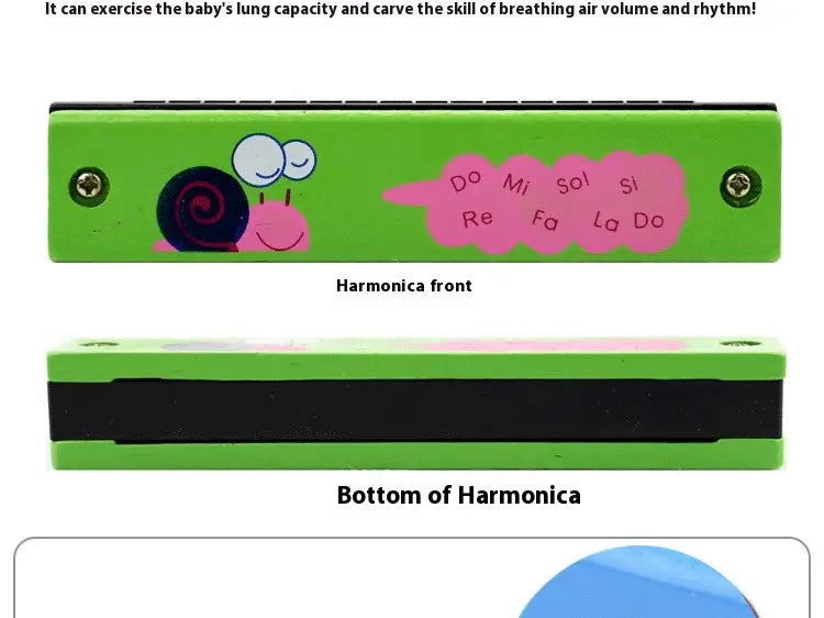 Harmonica Toy for Children - Educational Musical Instrument for Preschool Children Beginner Blowing Toy for Creative Learning