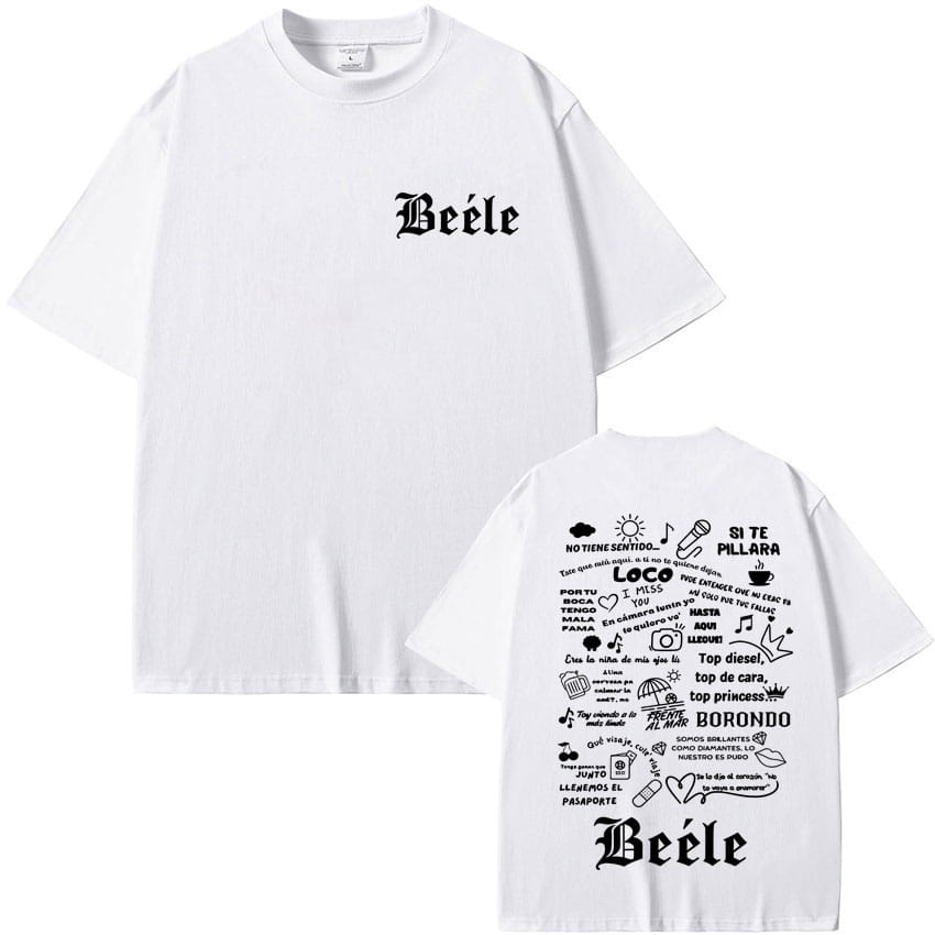 Rapper BEELE Album Merch Pop Graphic T Shirt Men Women Aesthetic Fashion Gothic T-shirts Summer Tops Oversized T-shirt Fans Gift